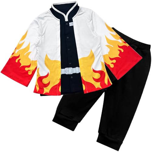 Zusnxaxe Anime Costume Toddler Halloween Clothes Thanksgiving Kids Christmas Shirt and Pants Cosplay Outfit(White Long Sleeve 6T)