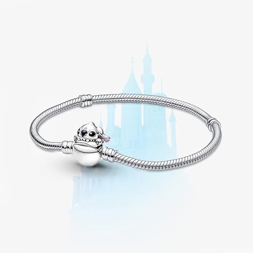 TOMYEUS 925 Stitch Pulsera Calabaza Coche Castillo Pulsera Joyería de Moda Adecuado para Que Las Mujeres usen Sterling-Pab028,21Cm Cover