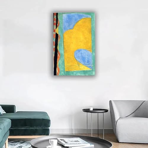 ytonghao Matisse „Der gelbe Vorhang“, Leinwandbild, Ölgemälde-Reproduktionen, abstraktes Kunstwerk, Poster für die Heimdekoration, 30 x 50 cm, rahmenlos