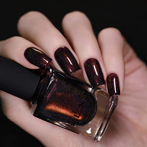 Image of ILNP Dash of Cocoa - Intense Dark Chocolate Holographic Nail Polish