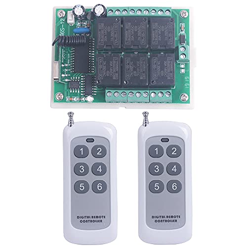 DC 12V 6-Channel Wireless Remote Control Switch 433MHz