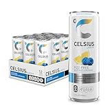 CELSIUS Fizz Free Blue Razz Lemonade, Sugar Free Energy Drink, 12 Fl Oz (Pack of 12)