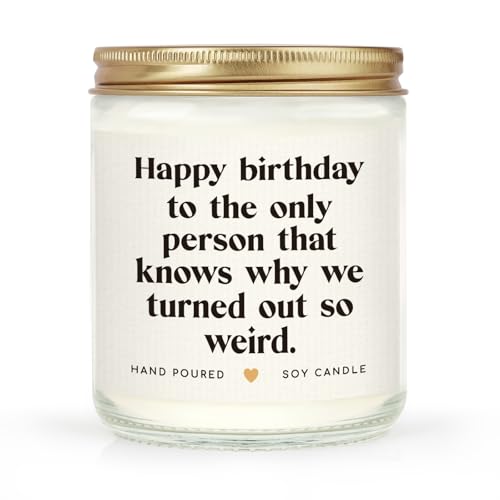musaecoin Sister Birthday Gifts, Funny Birthday Gifts for Women Sister Best Friend - Handmade Lavender Candle (7oz), Happy Presnets for Sis