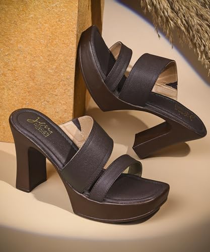 Image of JM LOOKS Women Platform Block Heel Sandals with Dual Strap Upper