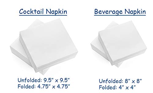 American Homestead Linen-Like Cocktail Napkins for Wedding, Birthday, 100 Pack Premium Colored Beverage/Bar Napkins Bulk, Eco-Friendly, Compostable, for Dessert, Cake, Drinks (Red, 4\" x 4\") - Thumbnail 2