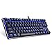 Produktbild EagleTec KG060-BR Mechanische Gaming-Tastatur, kompaktes Low Profile, 87 Tasten Tenkeyless mit Cherry MX Brown Schaltern für PC Gamer Schwarze blaue LED Hintergrundbeleuchtung