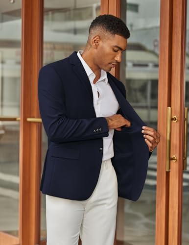 COOFANDY Men's Casual Blazer Slim Fit Two Button Lightweight Sport Coats Business Suit Jacket3