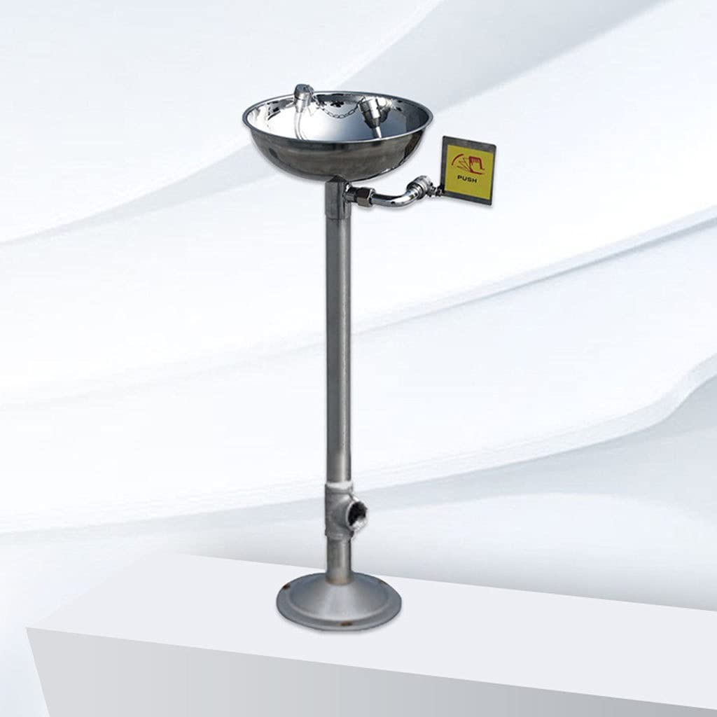 Station de Lavage oculaire Verticale à Double buse et pulvérisation d'urgence, équipement de Nettoyage sûr pour centrales électriques et Produits Chimiques