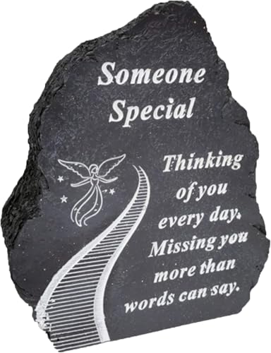 Image of Special Personalised Stone Memorial | Classic Decoration Piece | Eye Catchy Keepsake | Lovely Remembrance Gift | Stylish Decor | Home Improvement - Black (Someone Special)