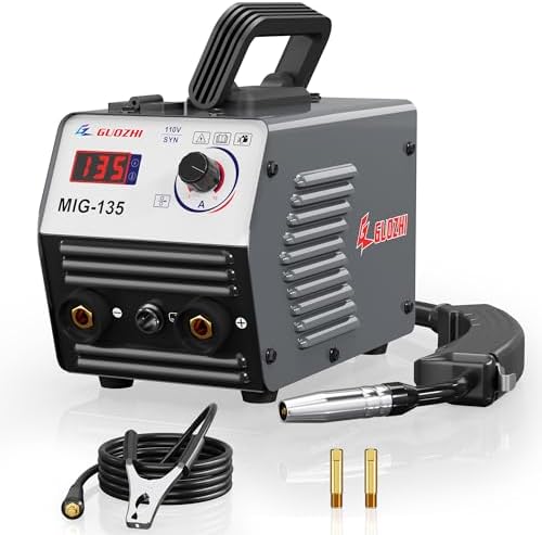 GZ GUOZHI MIG Welder 130Amp 110V With Super Large LED Display & Flux