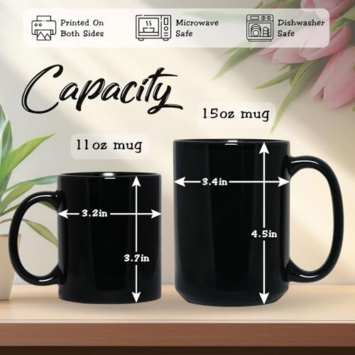 Taza cerámica personalizada con diseño de gato y flores miniatura 7