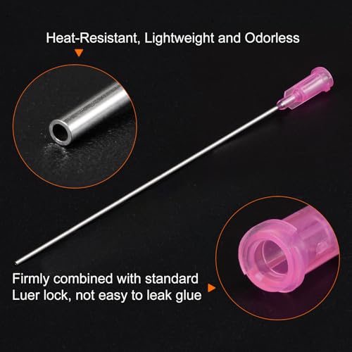 Agujas dispensadoras uxcell de 18g con punta roma de 4 pulgadas para pegamento, 20 uds. 4