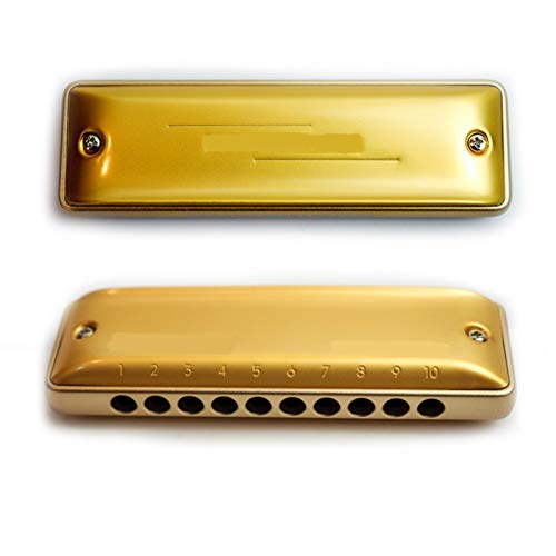 KIRANDIE Instrument de Musique Harmonica Peigne en Aluminium doré (Color : Minor C) - Les Beatles, Paul McCartney, John Lennon, RIngo Starr, George Harrison KIRANDIE Instrument de Musique Harmonica Peigne en Aluminium doré (Color : Minor C) – Image 5