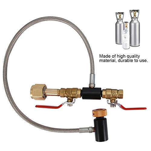 G1/2 CO2 adapter do napełniania cylindra z wężem do napełniania zbiornika, adapter bezpośredni (bez ciśnienia, 61 cm)