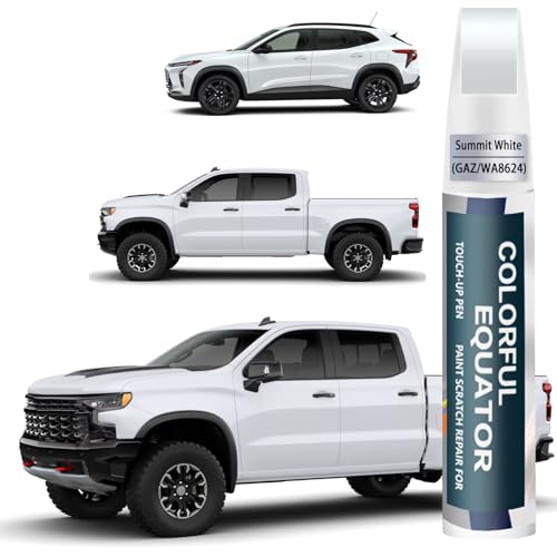 Summit White(GAZ/WA8624) Touch Up Paint Compatible with Chevrolet Car Paint Pen Scratch Repair Two-In-One Touch Up Paint Premium Car Scratch Remover for Deep Scratches