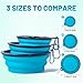 SLSON Collapsible Bowl with Cover Lids,2 Pack Dog Travel Bowls Portable Foldable...