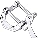 Guitar Vibrato Tailpiece Tremolo, Flat Top Body Tremolo Unit Vibrato Bridge for Tele, SG, LP, ETC Electric Guitars, Silver
