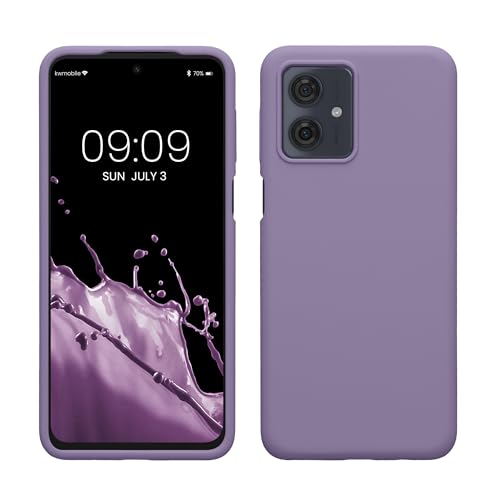 kwmobile Case for Motorola Moto G54 5G Case - Soft Cover - Shockproof Silicone - Wireless Charging Violet Purple