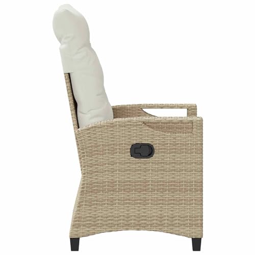 Chaise de jardin réglable de haute qualité en polyrotin avec structure en acier - 7