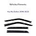 KPY Window Visor Compatible with Kia Rio Sedan 2018-2023, 4PC Rain Guard Side Window Vent Deflectors Tape-On Mugen Style, 2018 2019 2020 2021 2022 2023