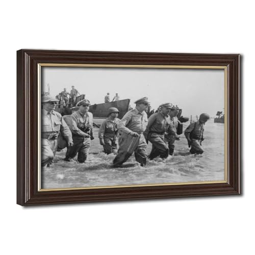Tableau Leyte General Macarthur d-day normandie beach decoration murale toile