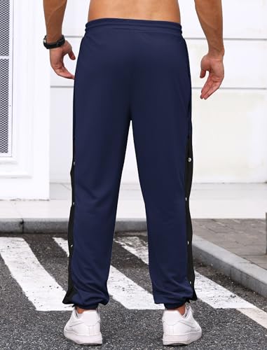 ODIZLI Tear Away Pants for Men Tapered Sports Pants Basketball Sweatpants Side Opening Jogging Trousers Activewear4