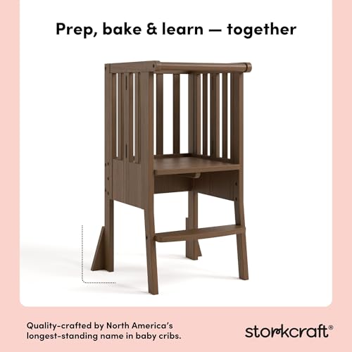 Image of Storkcraft Toddler Standing Tower Kitchen Step Stool, Hazelnut