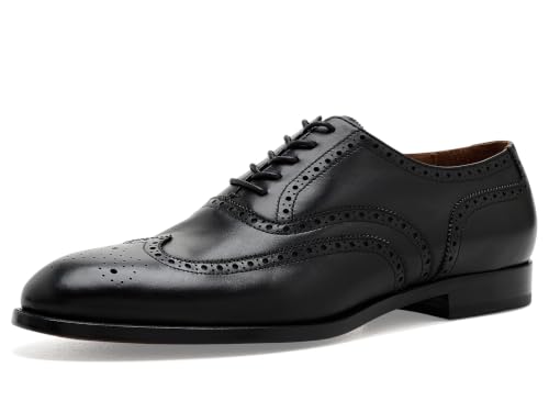 POLO RALPH LAUREN, Mens, Owen Wing Tip Dress Shoes, Black, 9.5, Medium