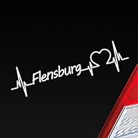 Hellweg Druckerei Adesivi per Auto Kaiserslautern Herzschlag Adesivo Moto Regalo Rosso 55x12cm Kaiserslautern Herzschlag Idea Regalo