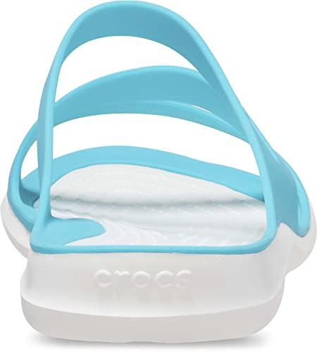 Crocs Women's Swiftwater Sandals, White/Digital Aqua, Numeric_8 | Image 1