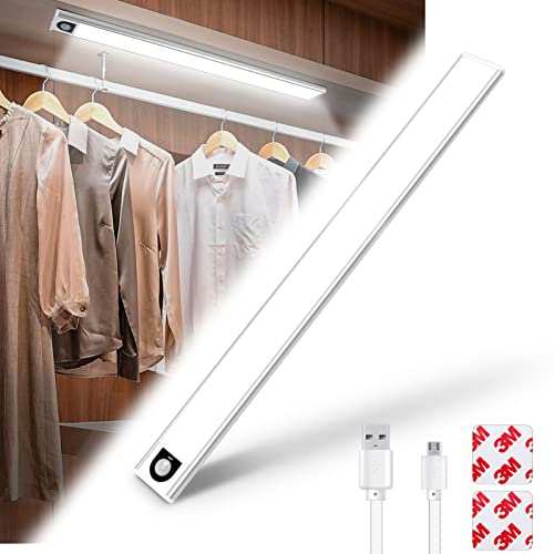 Dehobo LED Unterbauleuchte Küche Flach, LED Bewegungsmelder Schrankleuchten, 69 LEDs USB Wiederaufladbar LED Küchenleuchte, Schrankbeleuchtung Led Dimmbar Batterie, Kabinett Nachtlicht (40cm) Cover