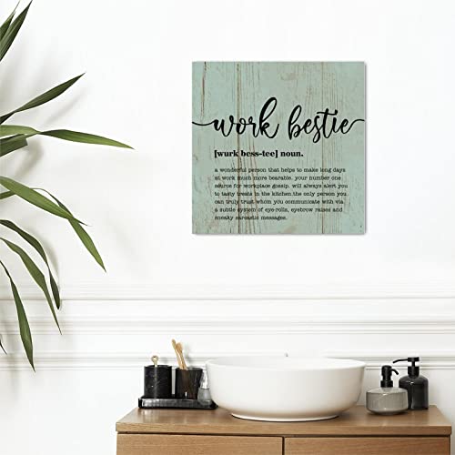 Panneau en bois Work Bestie style dictionnaire 40x40 cm Evans1nism - 6