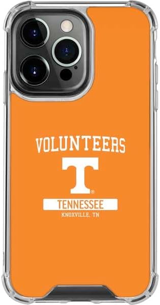 Skinit Clear Phone Case Compatible with iPhone 15 Pro - Officially Licensed University of Tennessee-Knoxville T Logo Vols on Gray Design