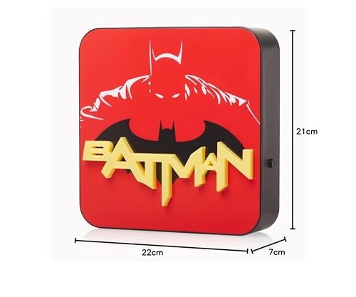 Image of Numskull Batman Desk Lamp, Gaming Accessory for Bedroom, Home, Study, Office, Work - Official Batman Product