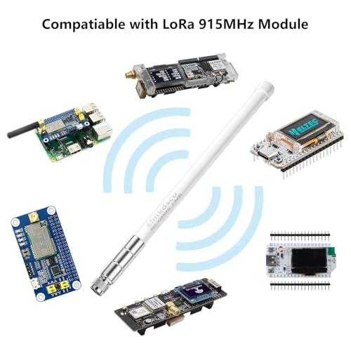 Image of Waterproof 5.8dBi Meshtastic Lora 915MHz Fiberglass Antenna with 20Ft Extension Cable for Heltec V3 V4 Meshtastic LORA32 RAK Module Board & Sensecap Solar Node, Slinkdsco