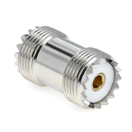 Adaptador coaxial UHF SO239 PL259 hembra x2 miniatura 4