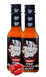 Jersey Girl Scorchin' No Salt/Sodium Free Hot Sauce 5oz (Carolina Reaper & Dragon's Breath Pepper Sauce (2 Pack) - All Natural