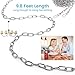 10 Feet Long Light Duty Chain, 5/64 Inch Small Metal Chain with 5/32 in Carabiners, Easy to Adjust Stainless Steel Link Chain for Indoor Outdoor Hanging Bird Feeder Wind Chimes Signs Planters Silver
