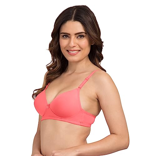 Image of Tweens - Heavily Padded Semi Push-Up Bra - Polyamide Fabric - 3 /4th Coverage, Wireless, Multiway Straps, Seamless - Everyday T-Shirt Bra
