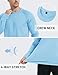 TACVASEN Mens Thermal Shirts Cold Weather Long Sleeve Base Layer Fleece Lined Warm Underwear Tops Spring Fall Active Workout Undershirt Blue M