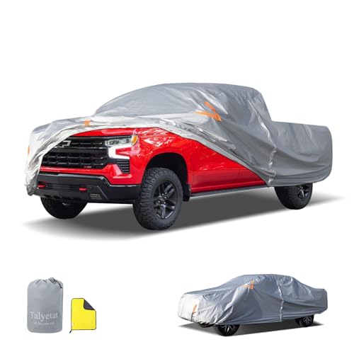 Image of Heavy Duty Car Truck Cover, All Weather Outdoor Protection for Toyota Tacoma, Nissan Frontier, Ford Ranger, Waterproof Dust Sun Shield,Fit Truck-Length 213 inch to 233 inch