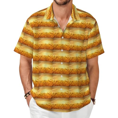 Chemise d'été homme à manches courtes imprimée pour les vacances et sorties en terrasse