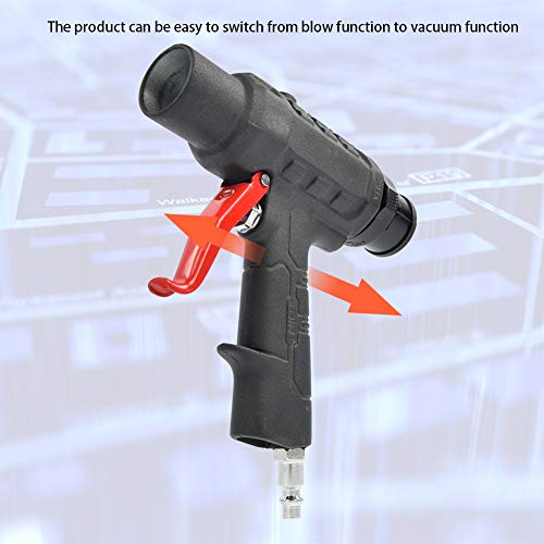 Pistola de Vácuo Pneumática Multifuncional Limpador de Sucção por Sopro de Ar Alça Ergonômica Leve e