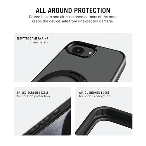 Image of DailyObjects Polycarbonate Case for iPhone 16e Compatible with Mag-Safe Wireless Charging,Halo 2.0 with Rotatable Stand Slim Shockproof Back Cover