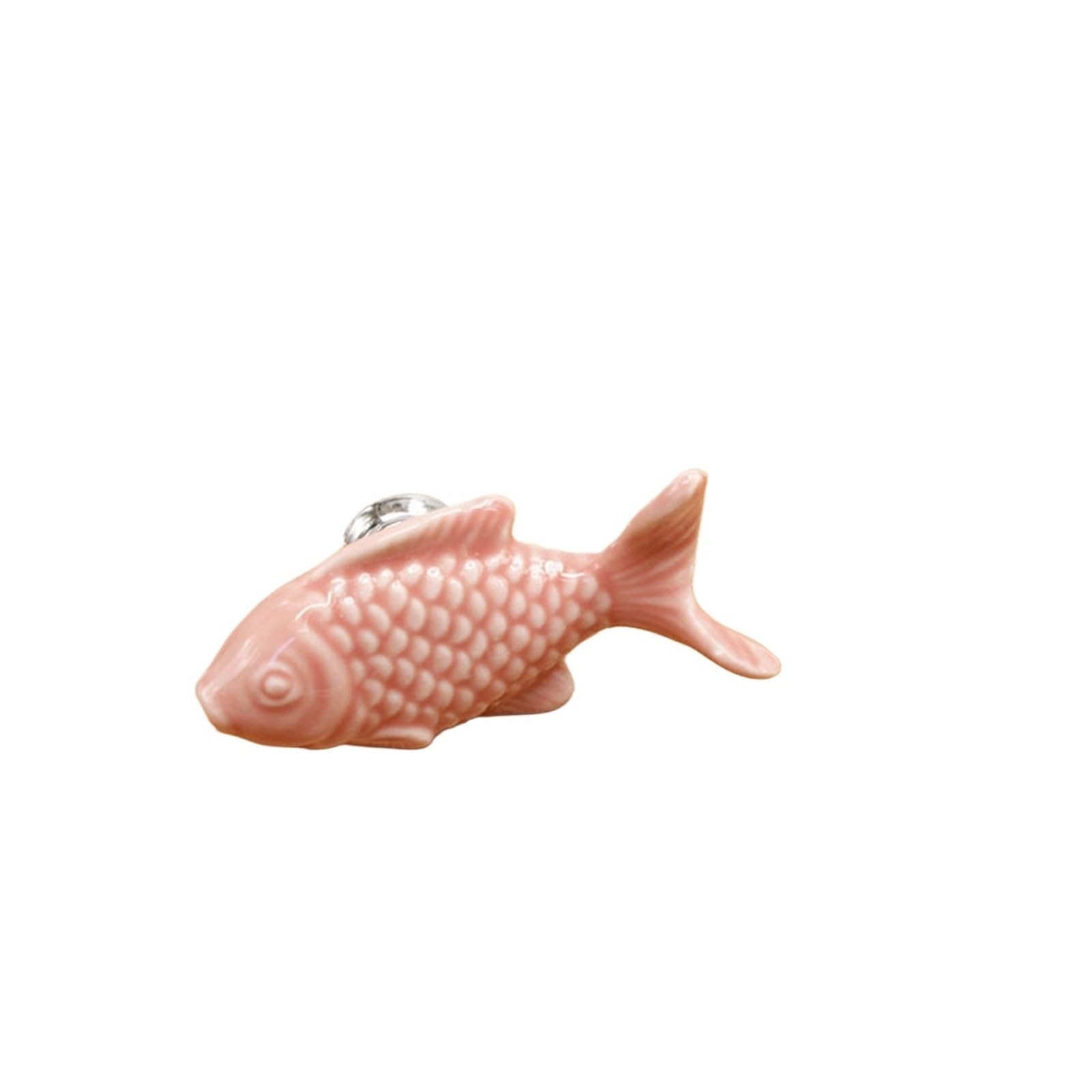 WLIHDB 5Pairs Drawer Knobs Fish Shape Ceramic Handles for Room Kitchen Cabinet Cupboard Furniture Hardware for Chest of Drawer(Color6)