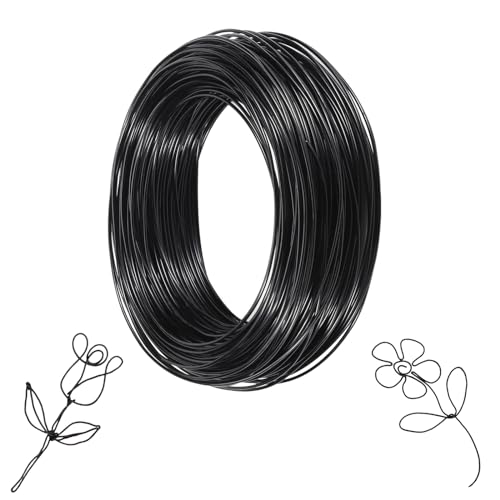 Behiruch 1mm Fil Aluminium, 50m Fil de Fer Souple Loisir Creatif, Fil d'Artisanat en Aluminium, pour Fabrication de Bijoux, L'emballage, Fabrication de Modèles,...