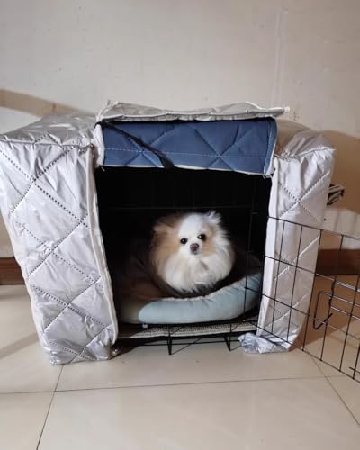 ZIMGOD Winter Dog Cage Cover to Keep Warm, Thermal Insulated Dog Crate Kennel Cover, Warmth Kennel Cover for Cat House, Privacy Protection Bird Cage Cover(78x55x137cm (30.7x21.7x53.9in))