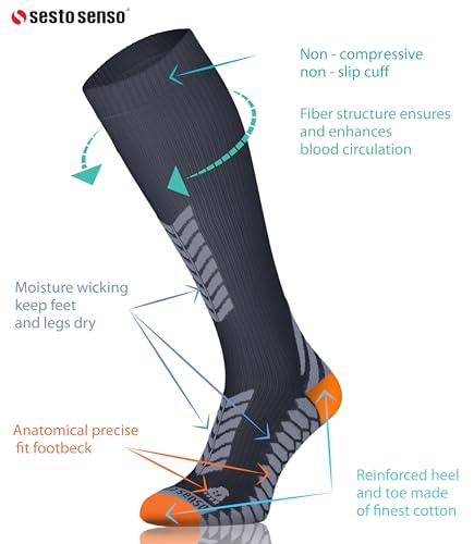 Chaussettes de compression sport anti fatigue jambes légères running pack de 3