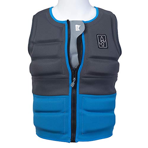Mens Neoprene Wakesurf Comp Vest - Designed Exclusively for Wake Surfing, but Great for All Other Watersports Activities! (Cobalt, Medium)