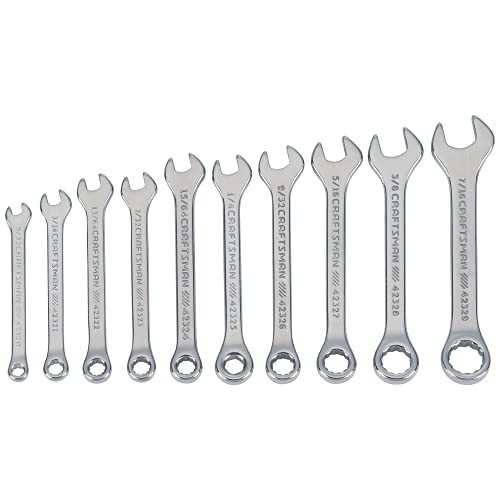 CRAFTSMAN Miniature Combination Wrench Set, SAE, 10 Piece (CMMT42319) by CRAFTSMAN - Image 3
